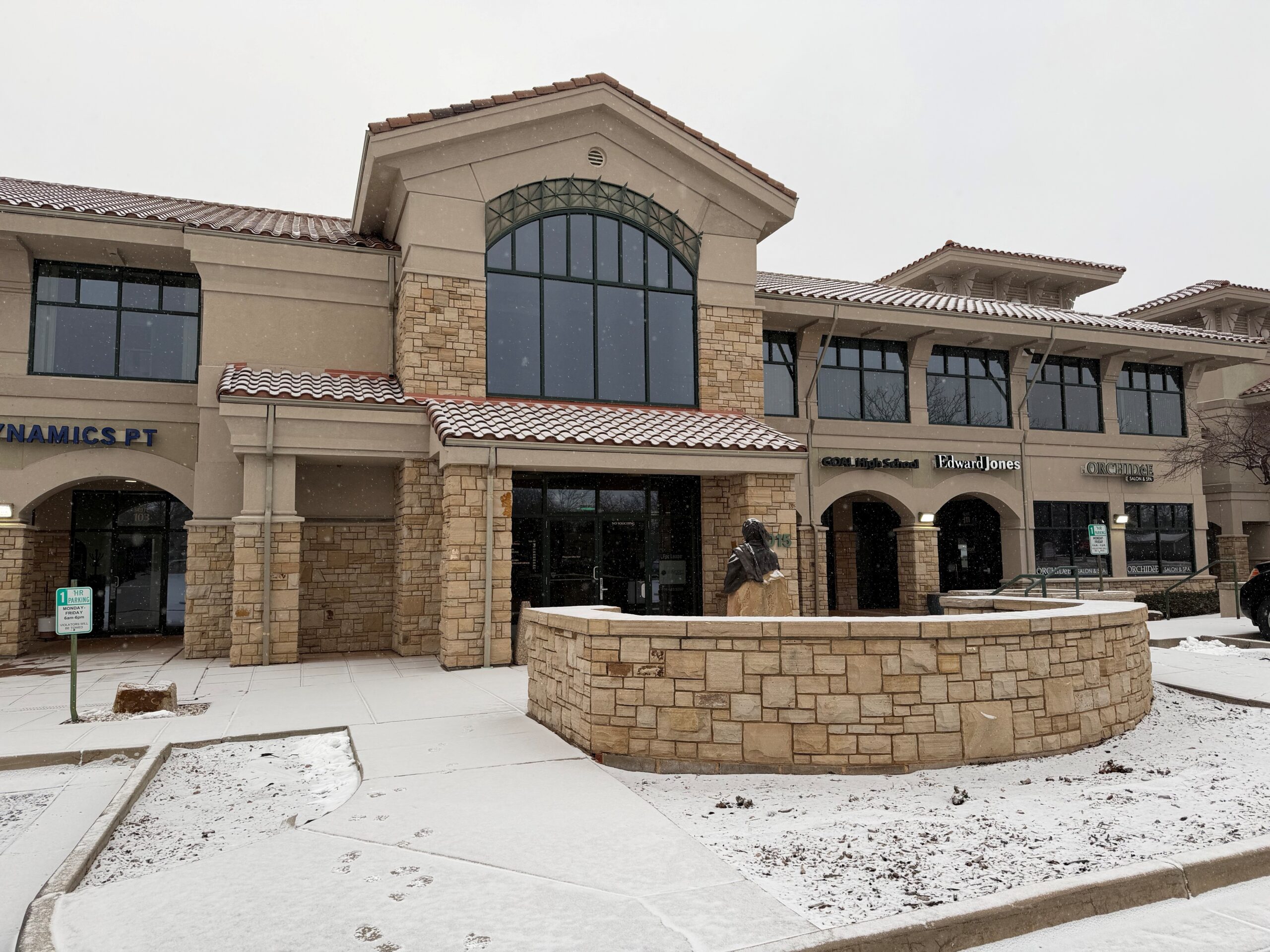 Snowy Building Front